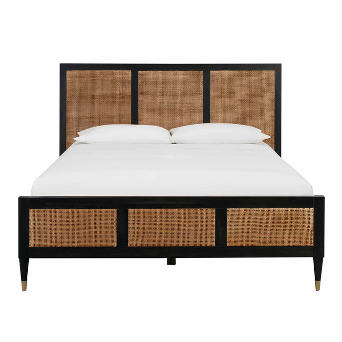 Sierra Wood & Rattan Bed
