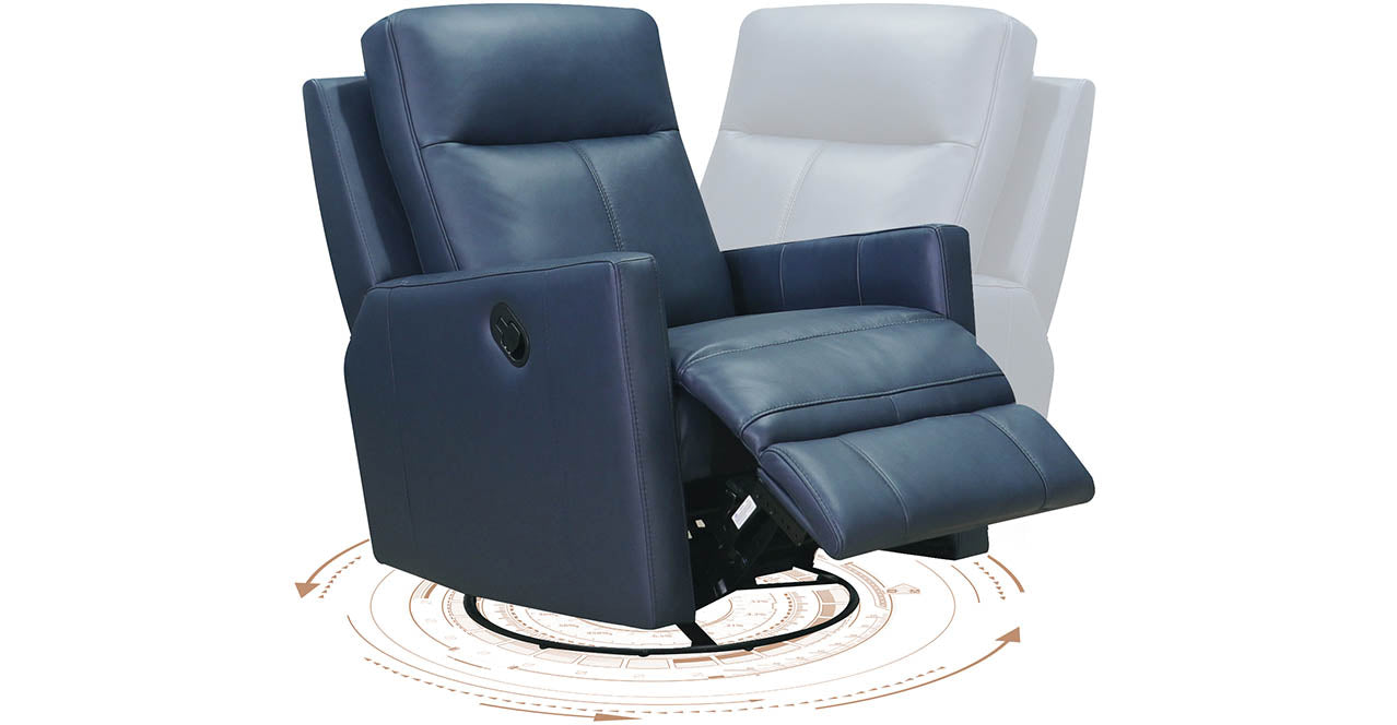 Vienna Manual Swivel Rocker Leather Recliner