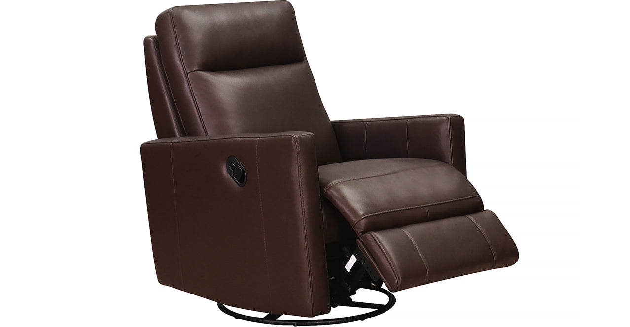 Ashby Manual Swivel Glider Leather Recliner