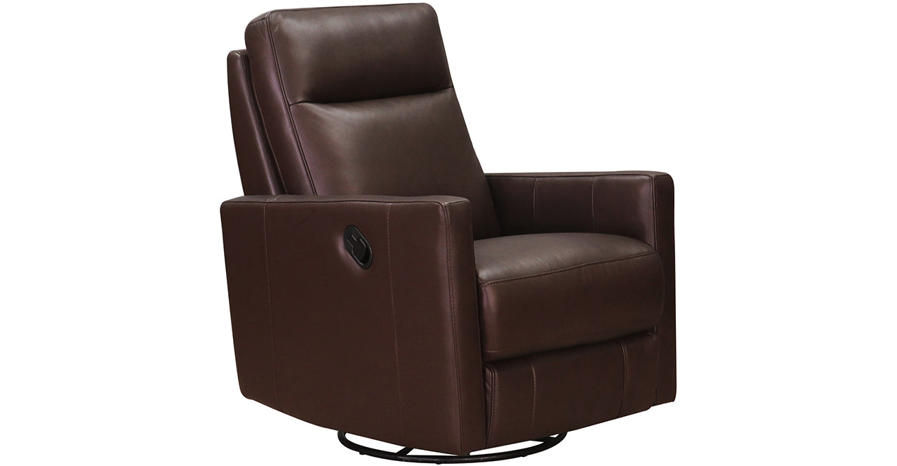 Ashby Manual Swivel Glider Leather Recliner