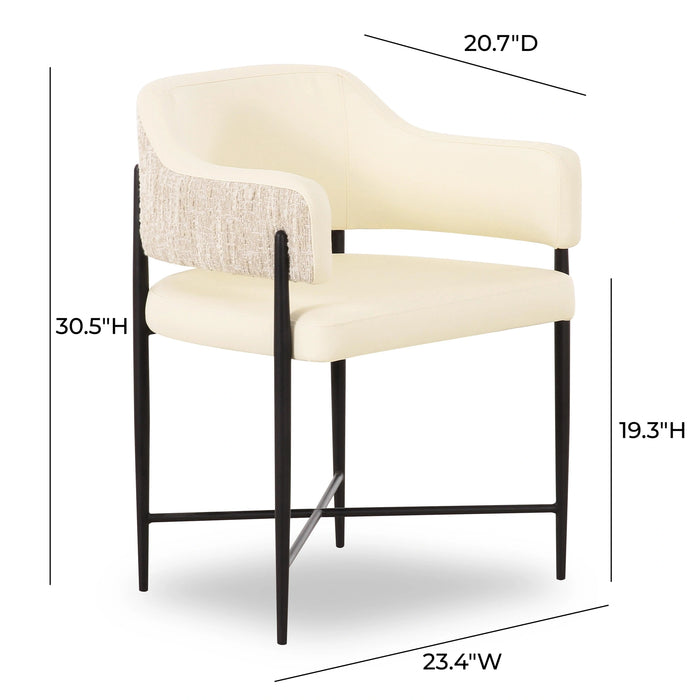 Sezanne 2-Tone Performance Vegan Leather Dining Chair