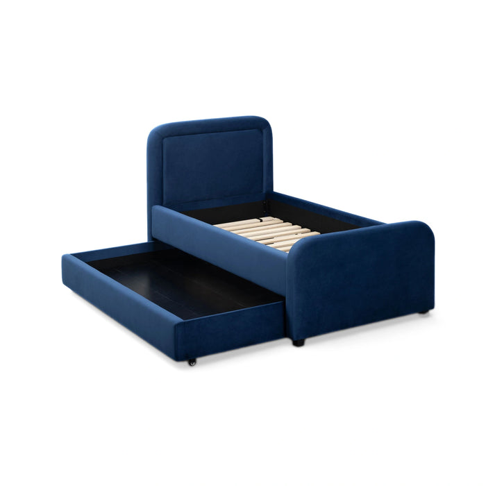 Briella Performance Velvet Trundle Bed in Twin