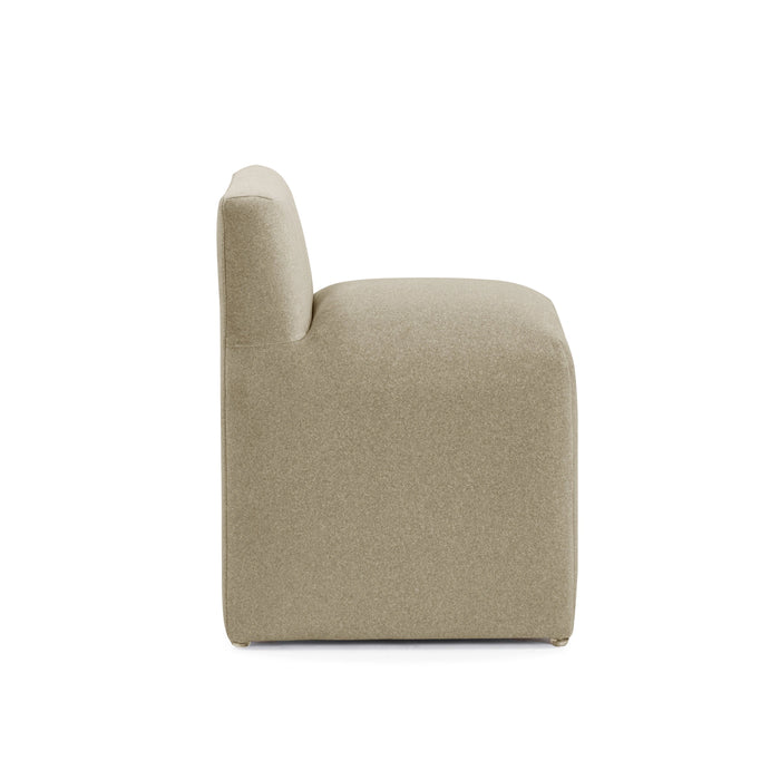 Pippa Taupe Performance Vegan Mohair Accent Stool