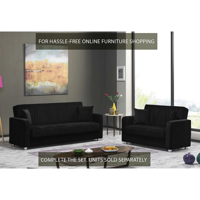 Ottomanson Elegance Collection Upholstered Convertible Sofabed with Storage