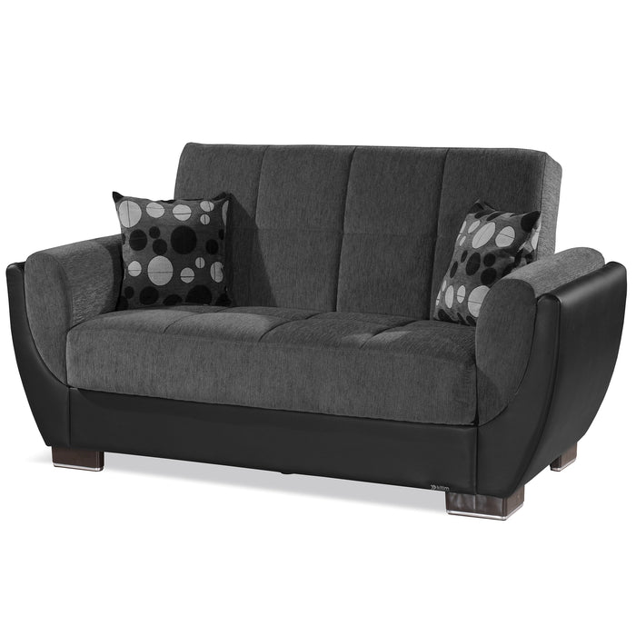 Ottomanson Armada Air Collection Upholstered Convertible Loveseat with Storage