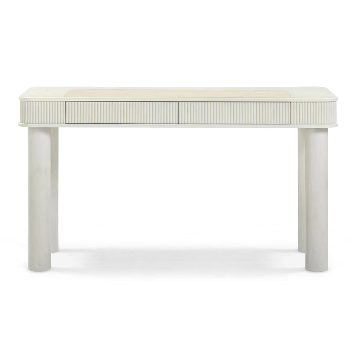 Sarah 55" Cream 2-Drawer Executive Work Desk