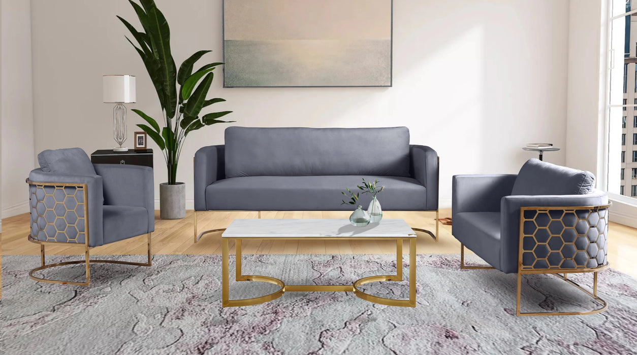 Casa Grey Velvet Chair