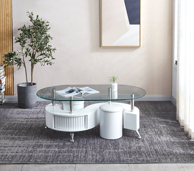 CT282 COFFEE TABLE WITH 2 STOOLS