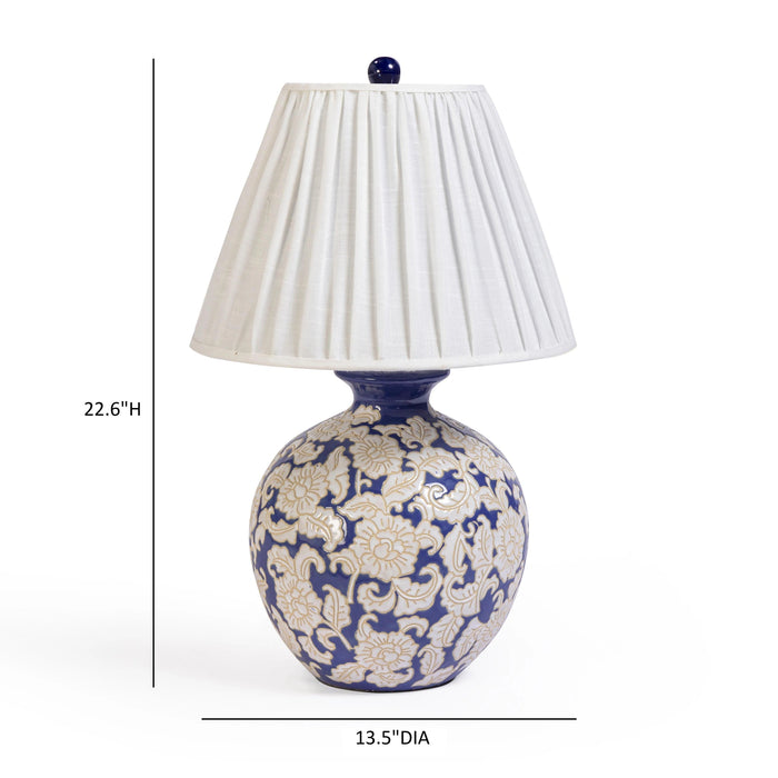 Diana Blue &amp; White Table Lamp