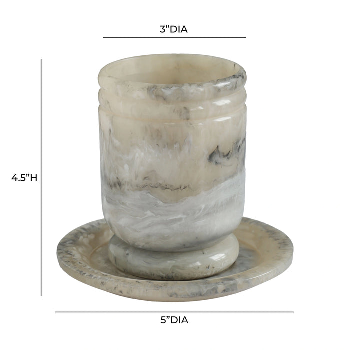Channeled Swirl Resin Kiddush Cup