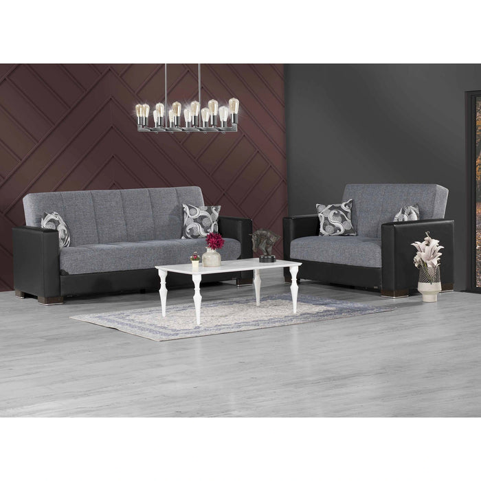 Ottomanson Armada Collection Upholstered Convertible Sofabed with Storage