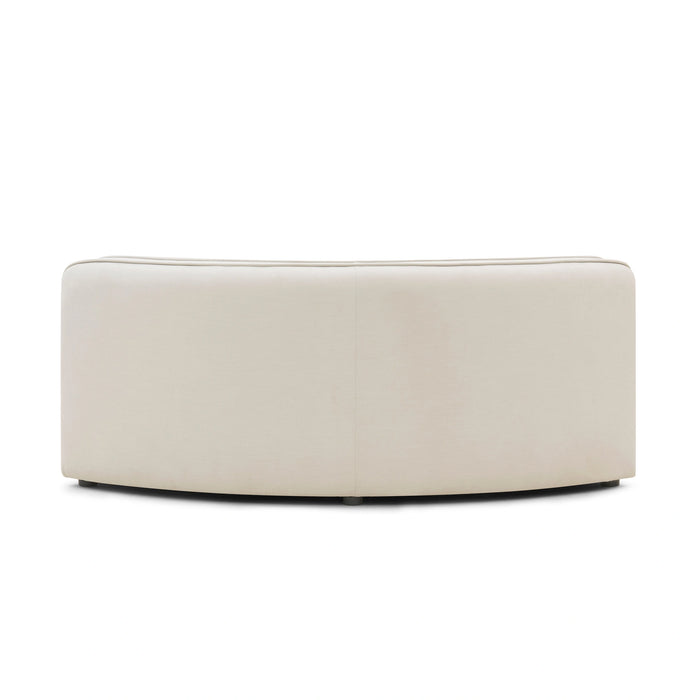 Travie Sand Upcycled Performance Linen Wedge Corner Chair