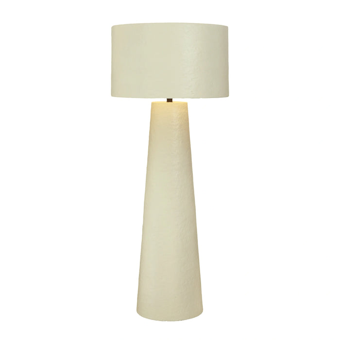 Yala Cream Papier Mache Floor Lamp