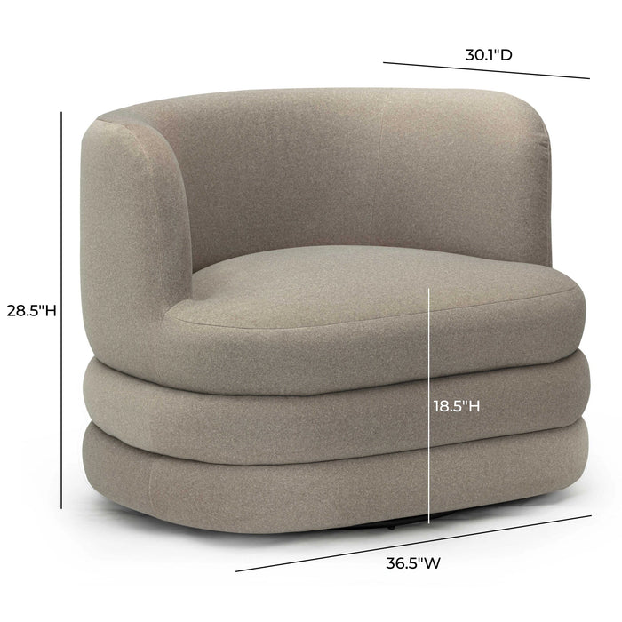 Astor Performance Faux Mohair Swivel Hotel Lounge Chair