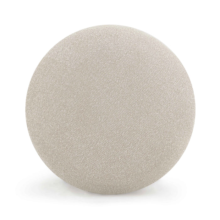 Pucker Warm Grey Performance Boucle Ottoman