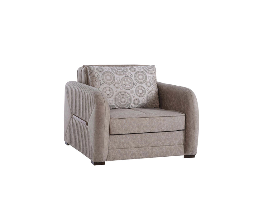 Ottomanson Speedy Collection Upholstered Convertible Armchair with Storage