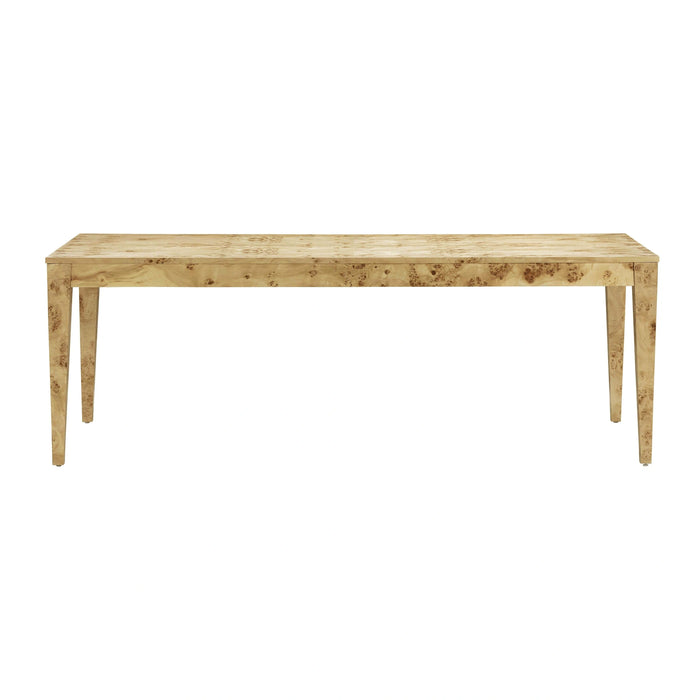 Brandyss 90" Natural Burl Rectangular Dining Table