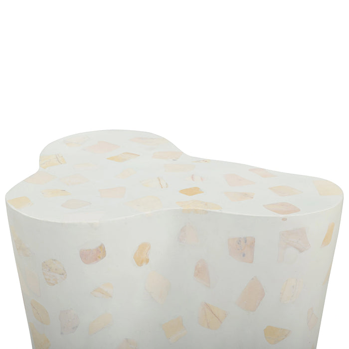 Slab Faux Terrazzo Indoor/Outdoor Side Table