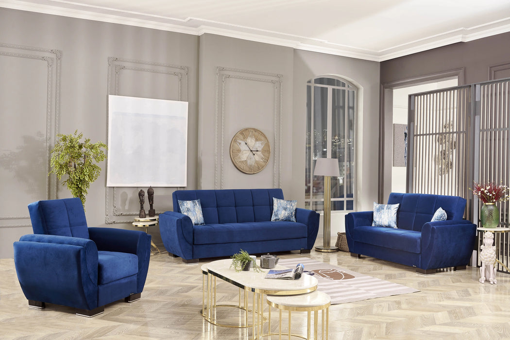 Ottomanson Armada Air Collection Upholstered Convertible Loveseat with Storage