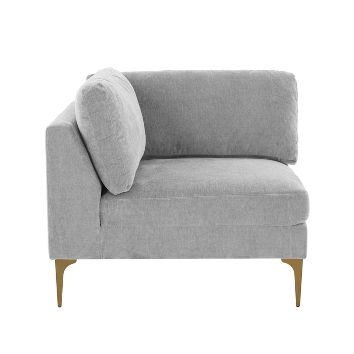 Serena Performance Velvet Modular Armless Chair