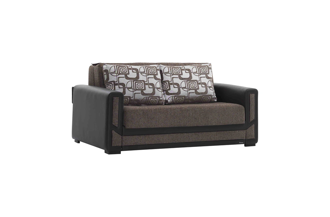 Ottomanson Mondomax Collection Upholstered Convertible Loveseat with Storage