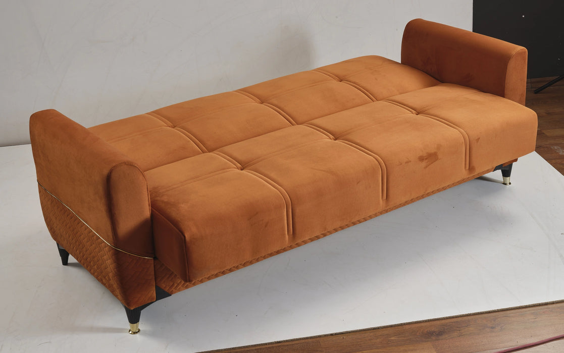 Ottomanson Samba Collection Upholstered Convertible Sofabed with Storage
