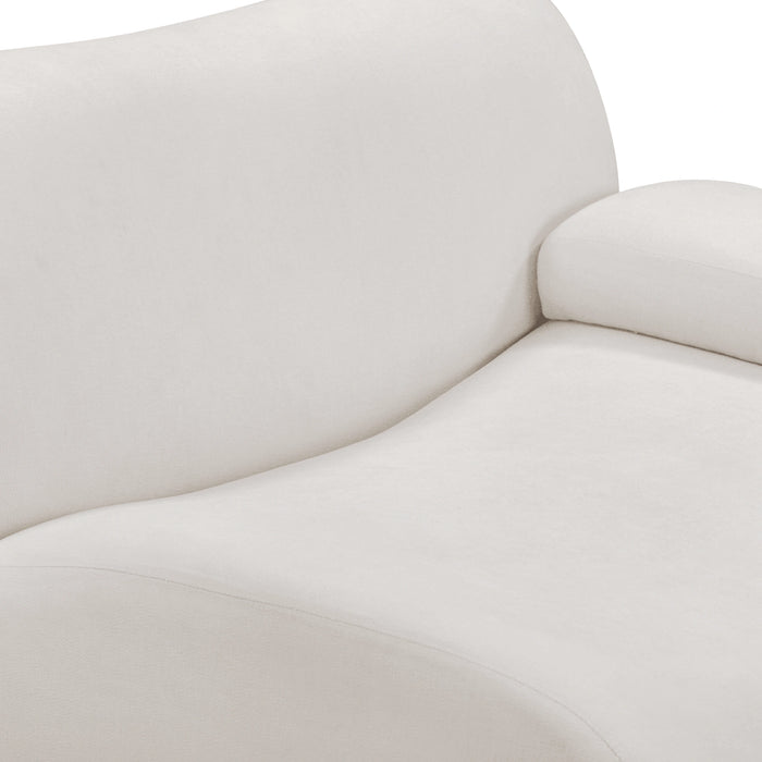 Zenith Contract-Grade Upcycled Fabric Cream Corner Chair