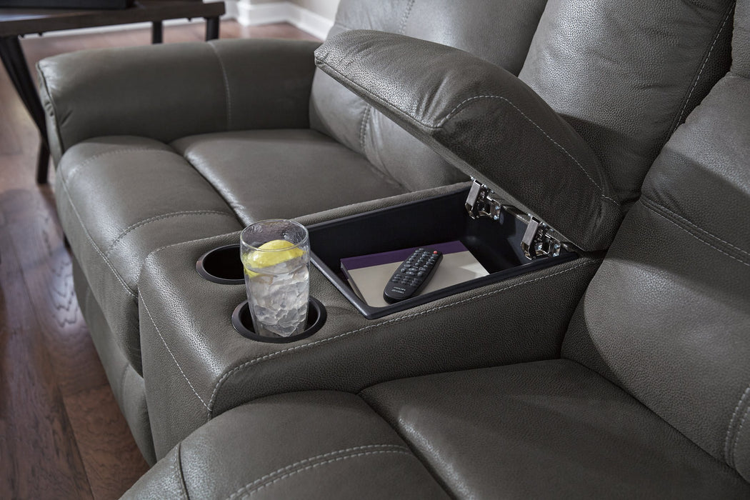 Jesolo Reclining Loveseat with Console - Home And Beyond