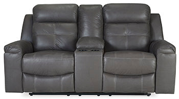 Jesolo Reclining Loveseat with Console - Home And Beyond