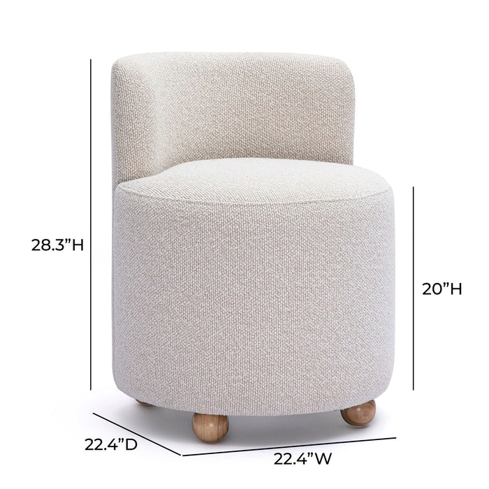 Hakuna Cream Performance Boucle Desk Chair