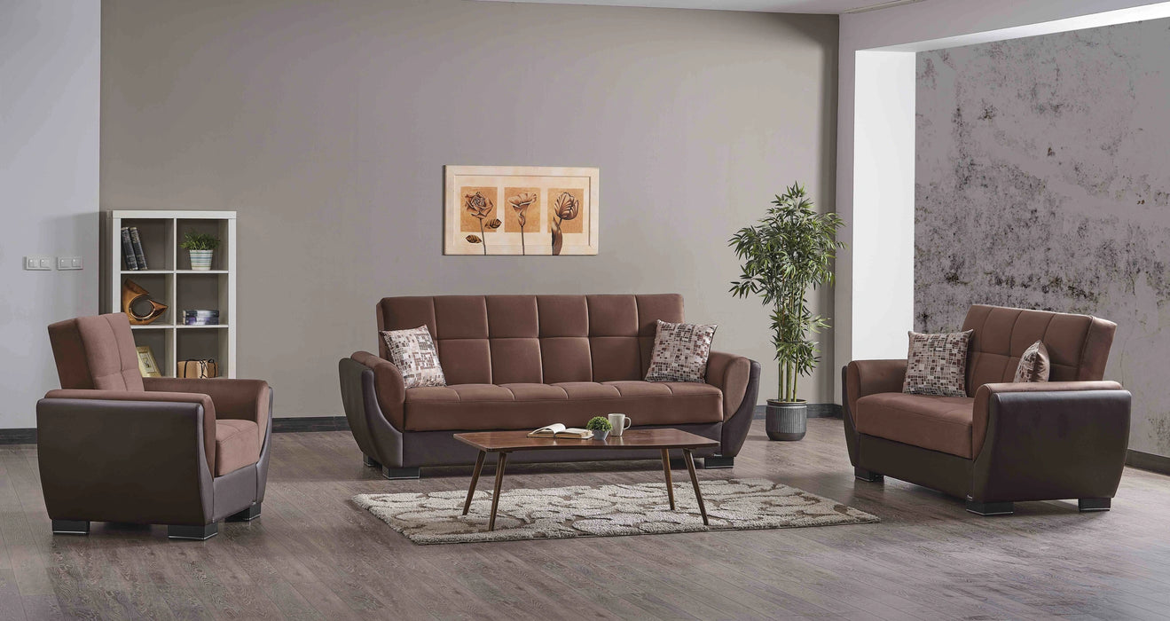 Ottomanson Armada Air Collection Upholstered Convertible Armchair with Storage