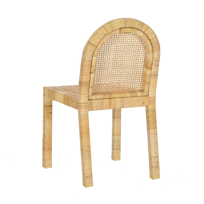 Amara Cream Contract-Grade Linen Arched Dining Chair