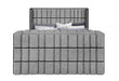 Isabella Grey Bed with LED, TV Lift, Speaker and Fireplace
