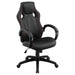 Carlos Arched Armrest Upholstered Office Chair Black image