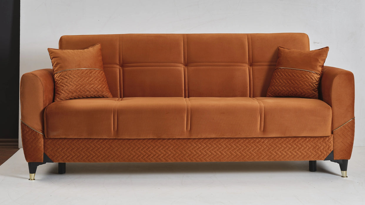 Ottomanson Samba Collection Upholstered Convertible Sofabed with Storage