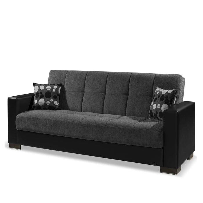 Ottomanson Armada Collection Upholstered Convertible Sofabed with Storage