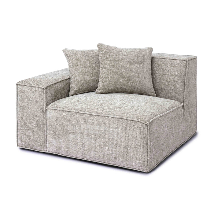 Mindy Performance Chenille Basketweave Modular Corner Chair