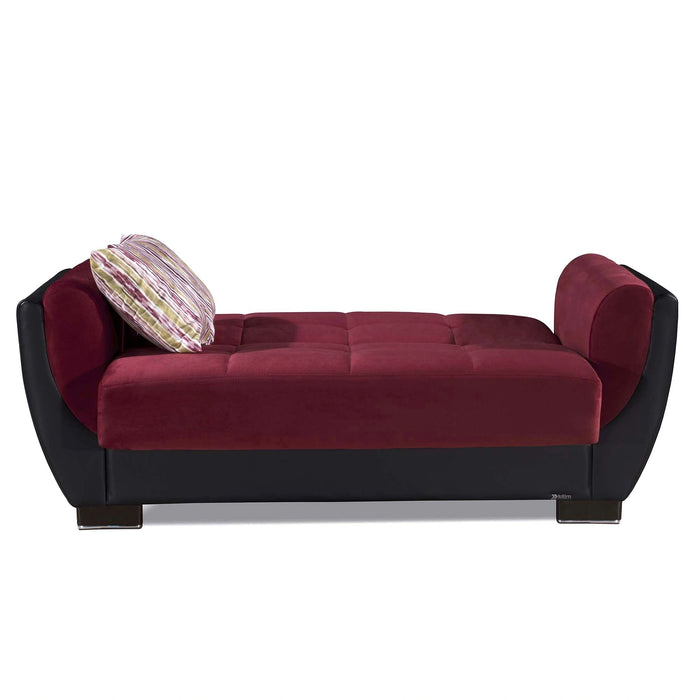 Ottomanson Armada Air Collection Upholstered Convertible Loveseat with Storage