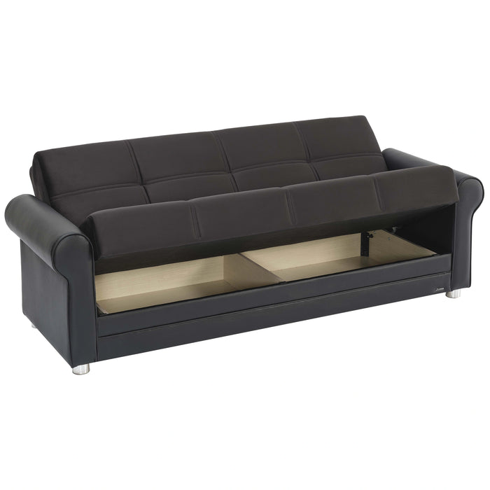 Ottomanson Avalon Collection Upholstered Convertible Sofabed with Storage
