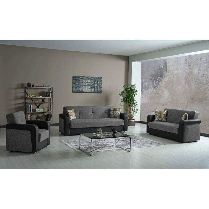 Ottomanson Harmony Collection Upholstered Convertible Sofabed with Storage