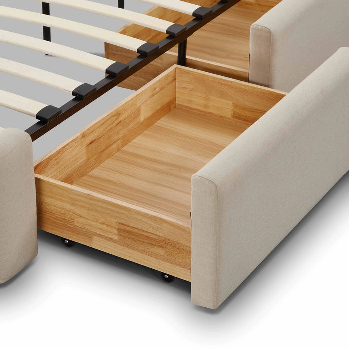Corey Upcycled Performance Linen Storage Bed