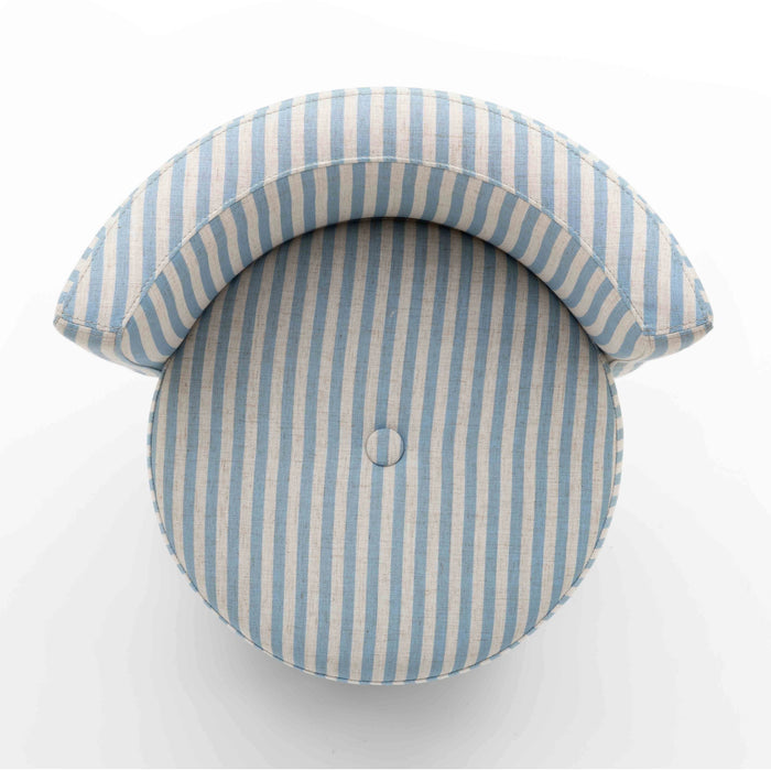 Alyssa Striped Performance Linen Rolling Desk Chair
