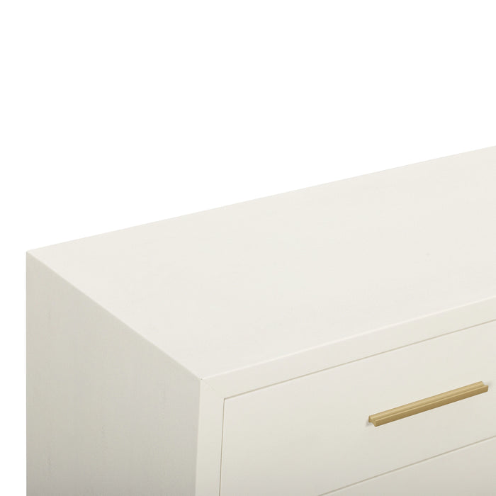 Dani 62" Cream Faux Shagreen 6-Drawer Dresser