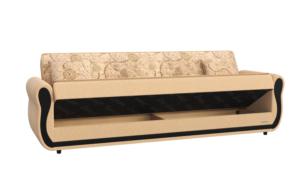 Ottomanson Havana Collection Upholstered Convertible Sofabed with Storage