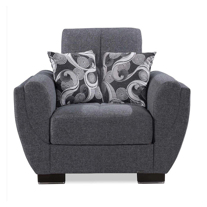 Ottomanson Armada Air Collection Upholstered Convertible Armchair with Storage