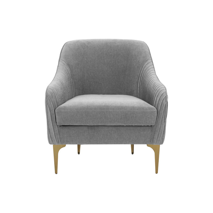 Serena Performance Grey Velvet Accent Chair