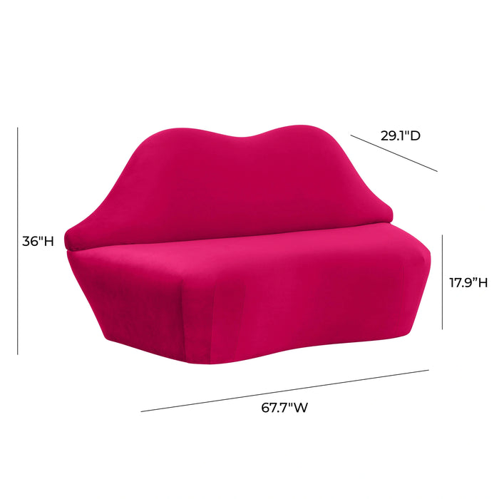 Lips 68" Performance Velvet Settee