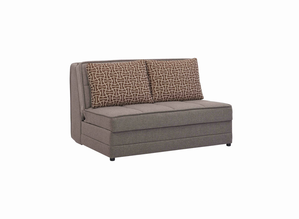 Ottomanson Studio Collection Upholstered Convertible Loveseat with Storage