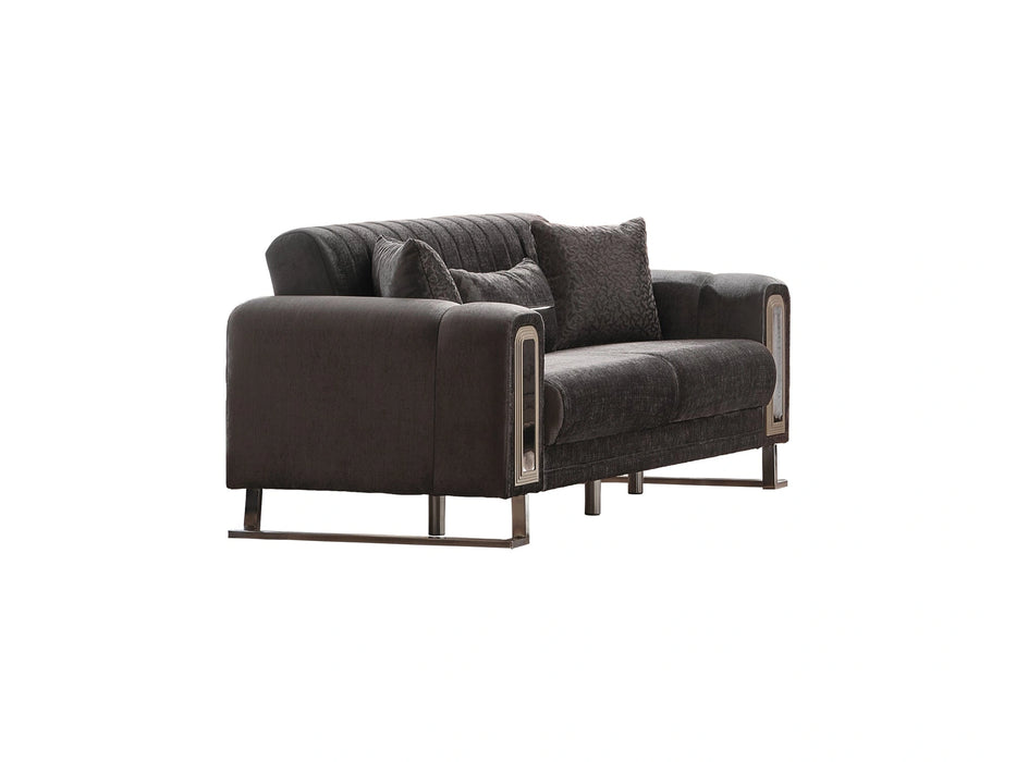 Lotus Convertible Loveseat Grey