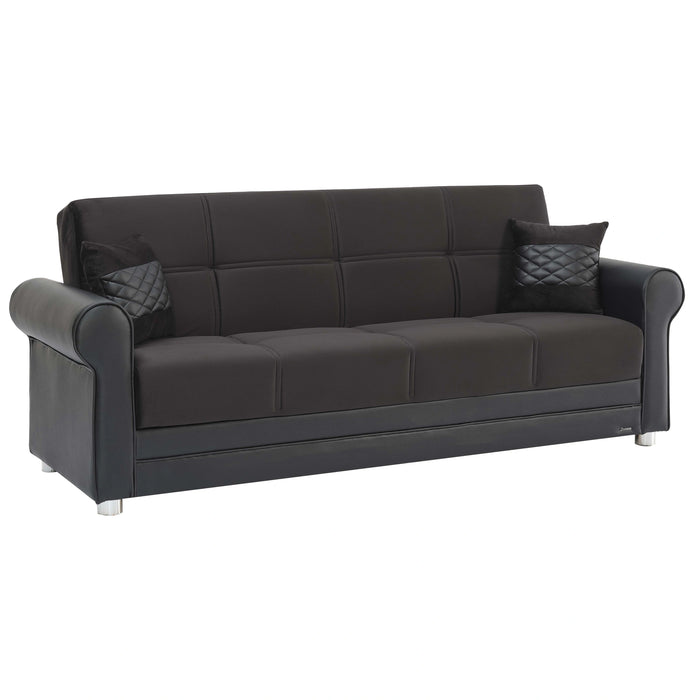 Ottomanson Avalon Collection Upholstered Convertible Sofabed with Storage